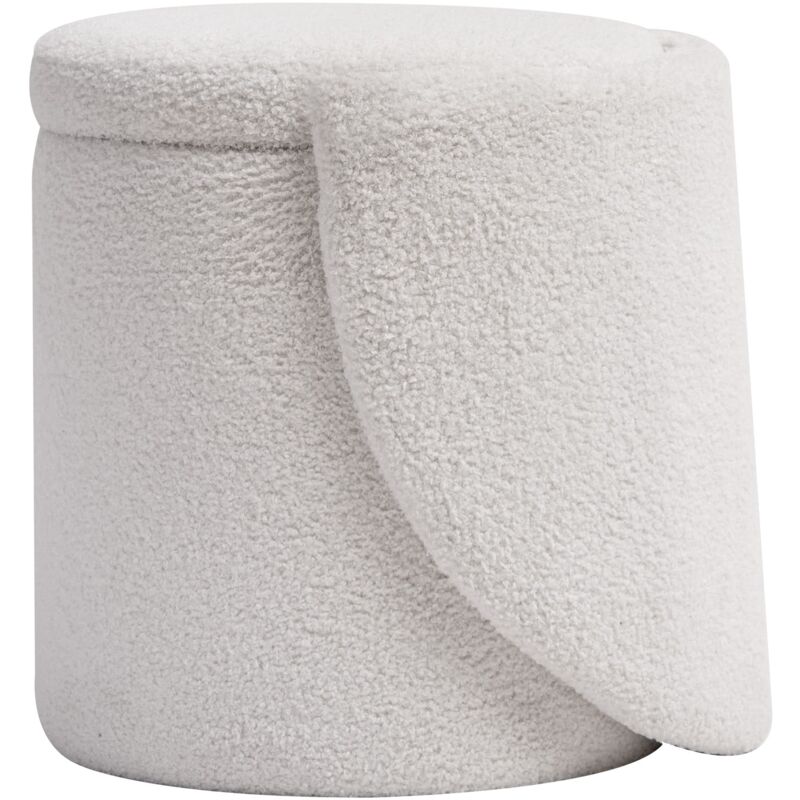 Nordlys - Pouf de Salon avec Dossier et Rangement