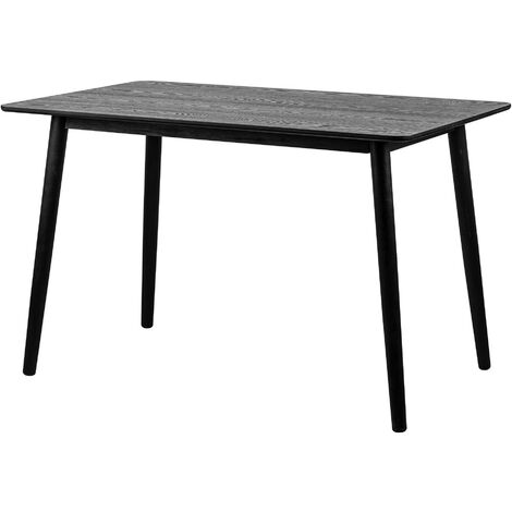 Nordlys – Table à manger rectangulaire 4 personnes en bois massif hêtre laqué – Dimensions 120x75x75 cm – Résistante aux chocs – Entretien facile