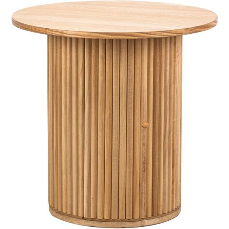 Nordlys – Table d'appoint bout de canapé en bois massif laqué – Dimensions 50x50x49cm – Résistance 120kg – Entretien facile avec chiffon humide
