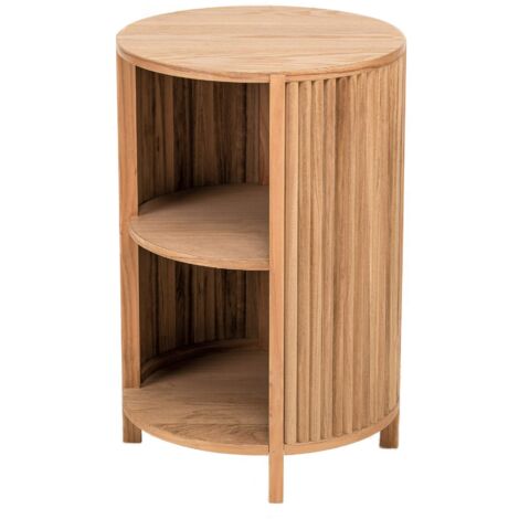 Nordlys – Table de chevet en frêne laqué 40x40x63 cm – 2 tiroirs – Bois certifié FSC – Design scandinave pour rangement pratique