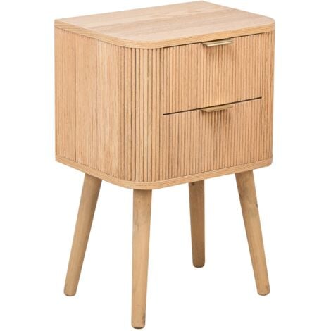 Nordlys - Table de Chevet Nuit Appoint Naturel en Bois