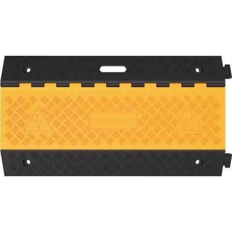 Nordwest Schlauch- u.Kabelbrücke L900xB500xH50mm Gum.schwarz/gelb 5 Kanäle