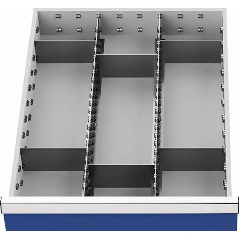 Nordwest Schubladenunterteilungsmaterial Front-H.150mm 2Längs-/6Querteiler Schubl-B.450mm