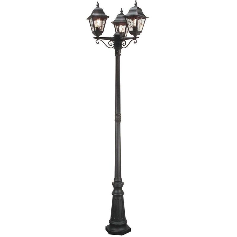 Elstead Lighting - Elstead Norfolk - 3 Light Outdoor Lamp Post Black IP43, E27