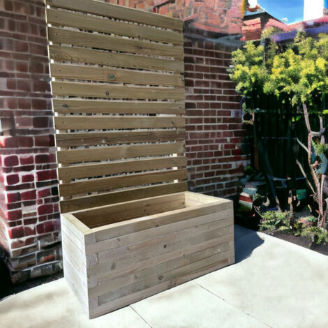 Norfolk Planter and Trellis - Wood - L240 x W40 x H150 cm