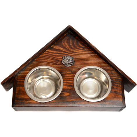 Norfolk Terrier - soporte de madera con cuencos para perros, cuencos decorativos para perros, un regalo por adoptar un perro de Art-Dog