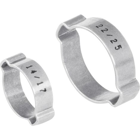 Norma  2-Ohr-Klemme  1107012028 Bündel-Ø-Bereich 25 bis 28 mm   Silber 1 St.