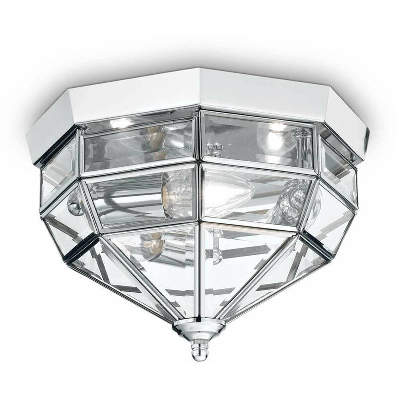 01-ideal Lux - NORMA Chrom Deckenleuchte 3 Lampen