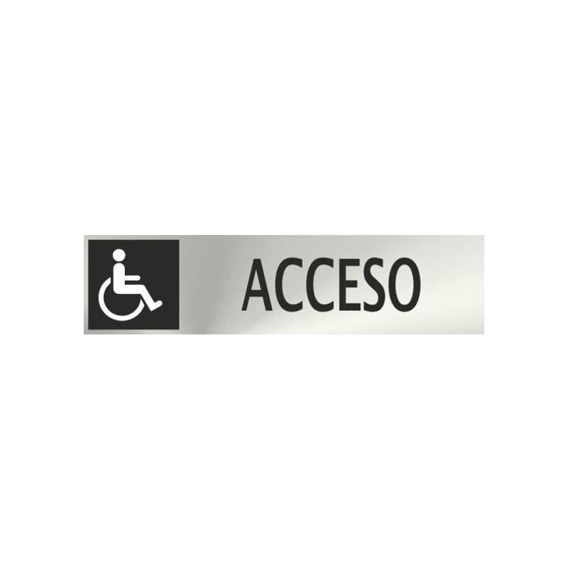 

Informativa Acceso Minusválidos Acero Inox. Adhesivo de 0,8mm 50x200mm