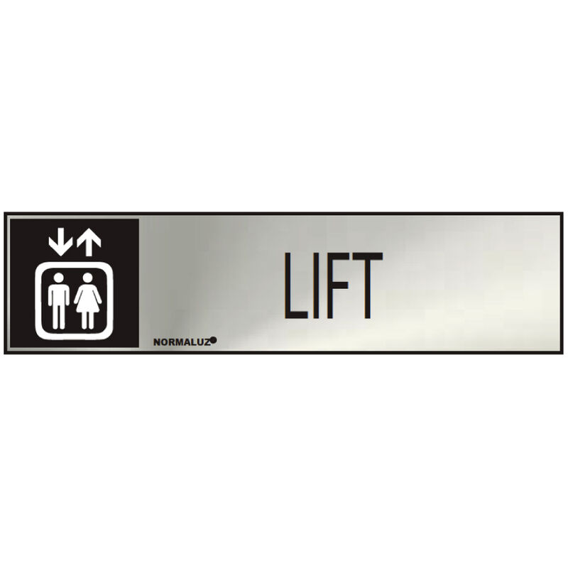 

Cartel informativo 'lift' (inox adhesivo 0.8mm) 5x20cm - Normaluz