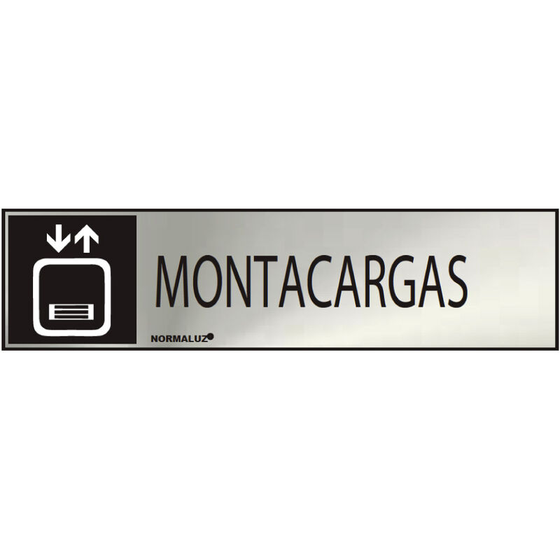 

Cartel informativo 'montacargas' (inox adhesivo 0.8mm) 5x20cm - Normaluz