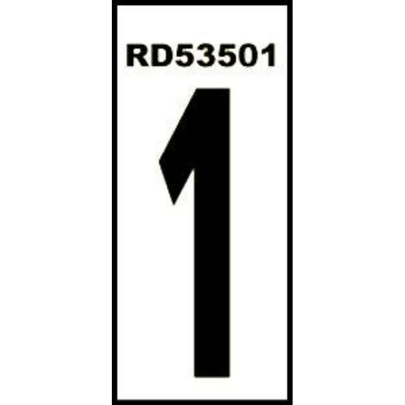 

normaluz numero adhesivo 1 4.6x14 pvc glasspack 0,4 rd53501 - Mibricotienda