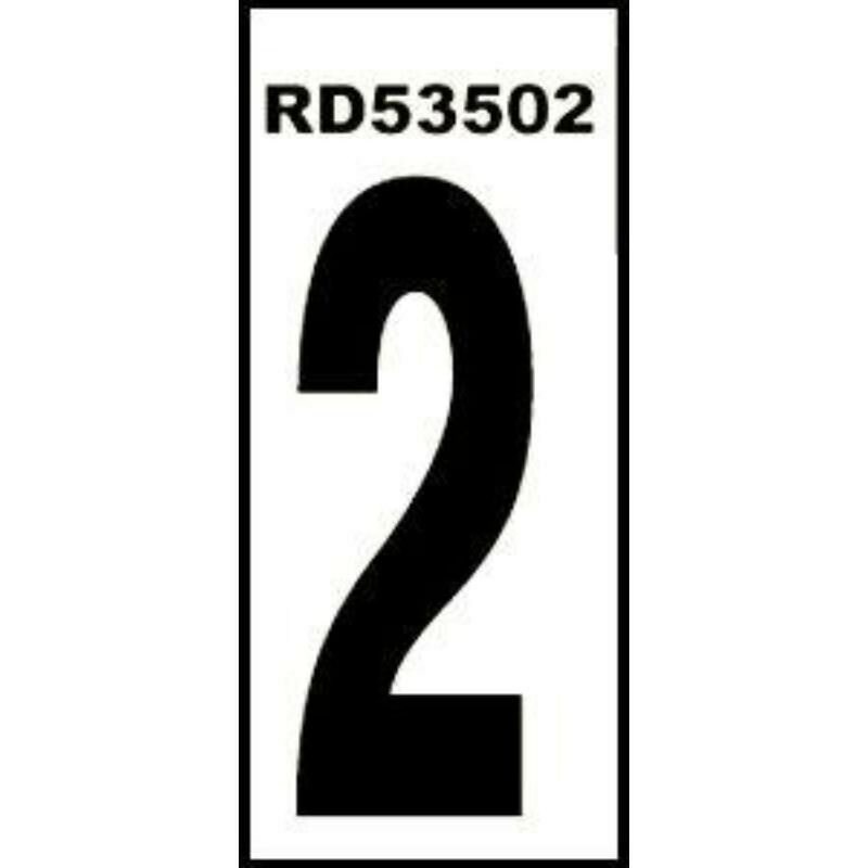 

normaluz numero adhesivo 2 4.6x14 pvc glasspack 0,4 rd53502 - Mibricotienda
