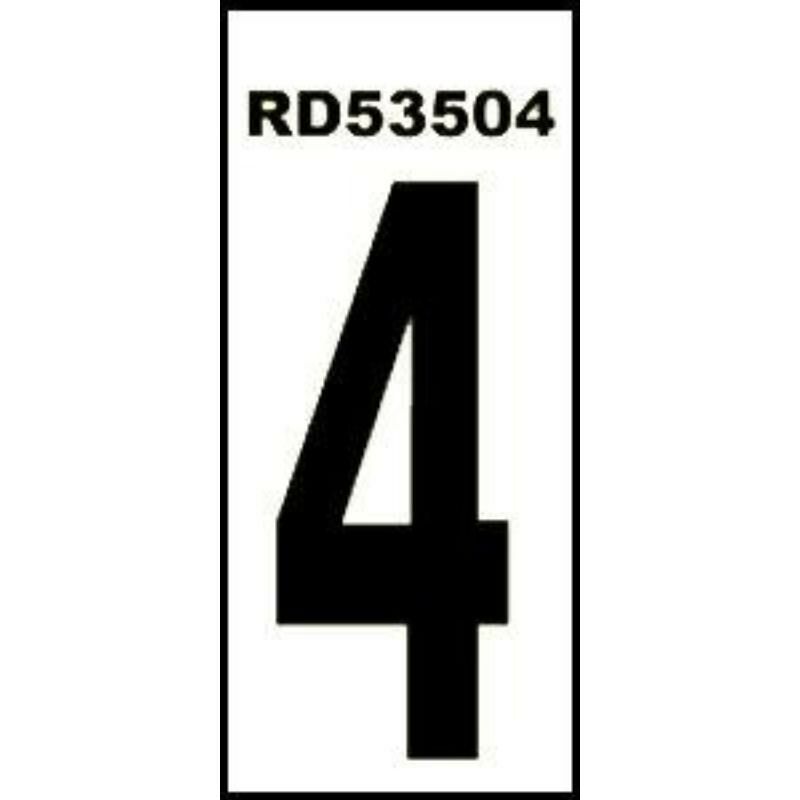 

normaluz numero adhesivo 4 4.6x14 pvc glasspack 0,4 rd53504 - Mibricotienda