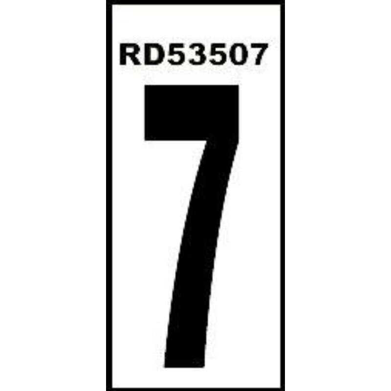 

normaluz numero adhesivo 7 4.6x14 pvc glasspack 0,4 rd53507 - Mibricotienda