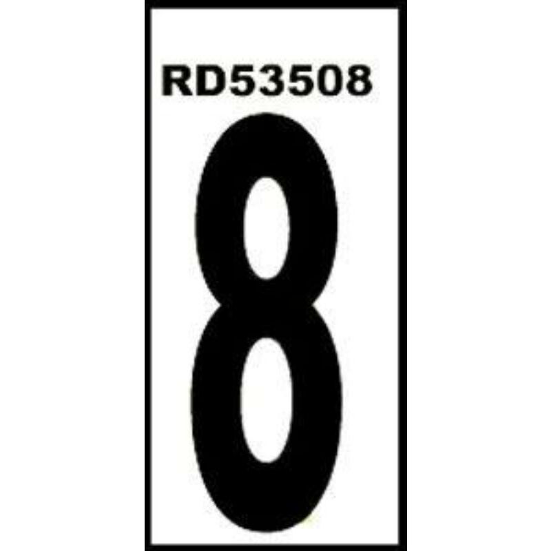 

normaluz numero adhesivo 8 4.6x14 pvc glasspack 0,4 rd53508 - Mibricotienda