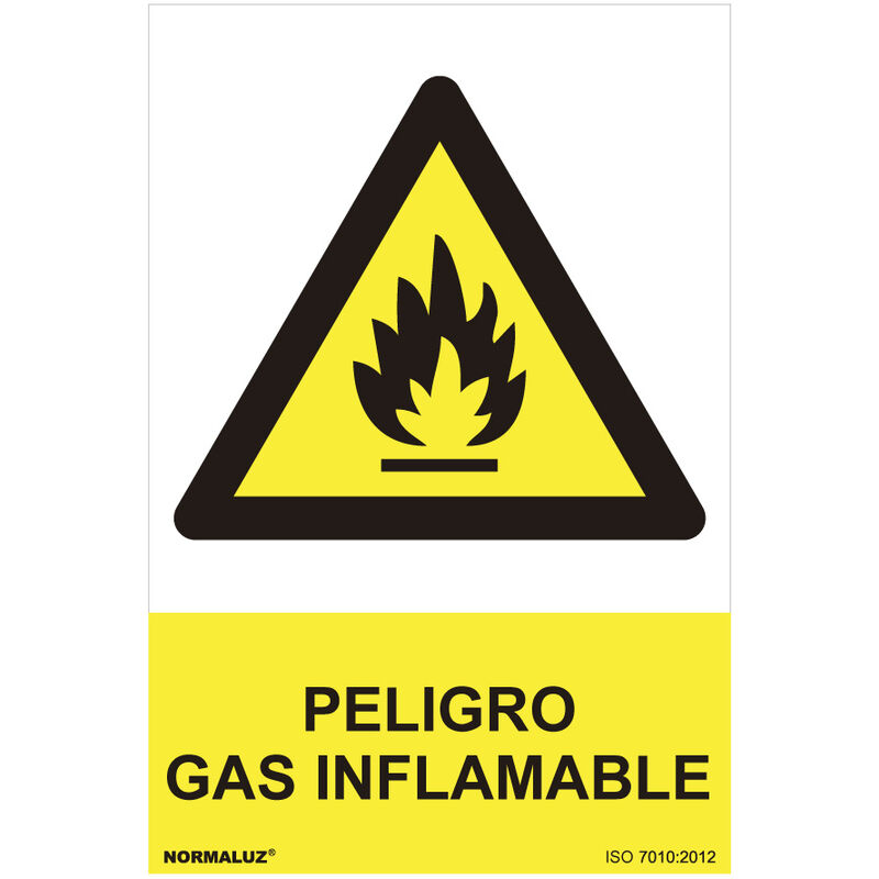 

Señal peligro 'peligro gas inflamable' (pvc 0.7mm) 30x40cm - Normaluz