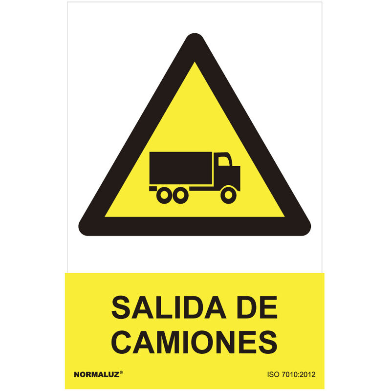

Señal peligro 'salida de camiones' (pvc 0.7mm) 30x40cm - Normaluz