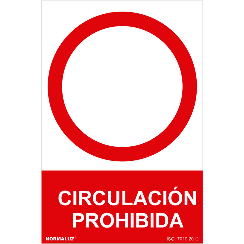 

Señal prohibido 'circulacion prohibida' (pvc 0.7mm) 30x40cm - Normaluz