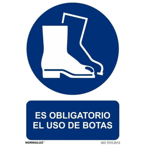normaluz señal luminiscente obligatorio uso botas21x30 rd20005