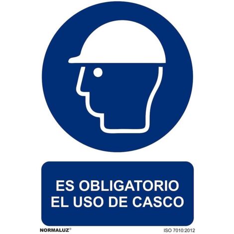 normaluz señal luminiscente obligatorio uso casco21x30 rd20000