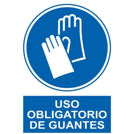 NORMALUZ señal oblig el uso de guantes pvc 0,7mm 210300 , señal oblig el uso de guantes pvc 0,7mm 210300