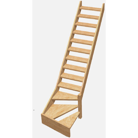 NORMANDIE - Escalier quart-tournant droit