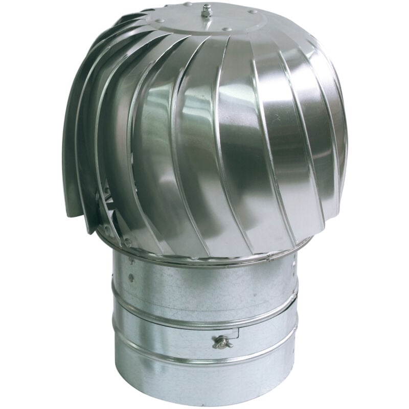 Spiroflex - 250mm Norme filature cheminée capot aluminium ventilation de courant descendant