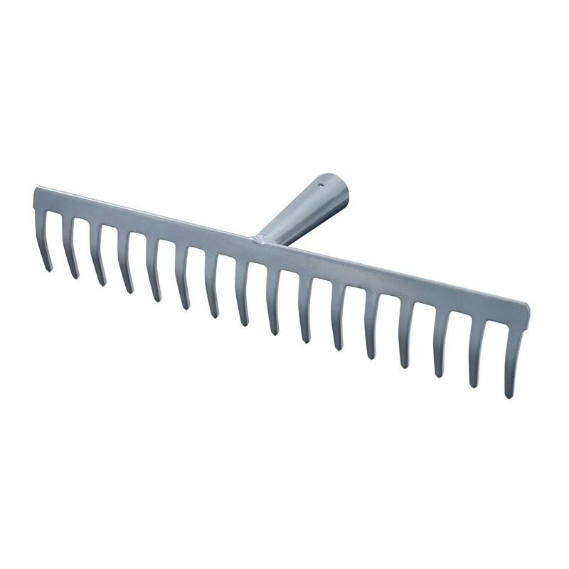 Râteau de cantonnier largeur de travail 395 mm longueur des dents 55 mm, 16 dents avec douille conique, sans manche