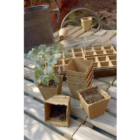 NORTENE 20 pots pour semis "Growing Pots"- 100 % biodégradables - 6 x 6 cm