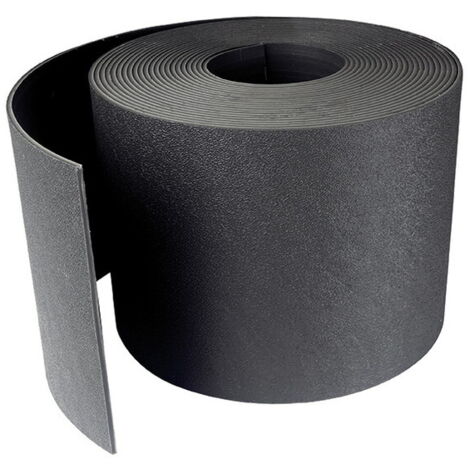 Nortene – Bordure flexible anthracite 15 cm x 10 m – Polyéthylène 100% recyclé – Anti-UV – Résistante aux chocs et variations de température