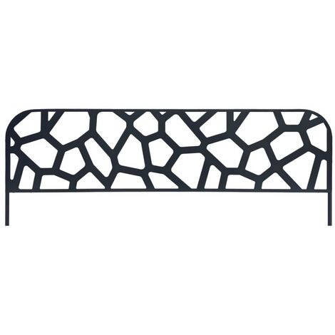 Nortene – Bordure métal décoratif à planter 40 cm – Couleur ardoise – Épaisseur 0,8 mm – Motifs ajourés par découpe laser