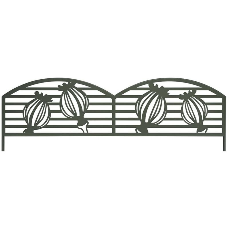 Nortene - Bordure métal décoratif à planter puppy - 0,40 x 1 m - Vert Olive