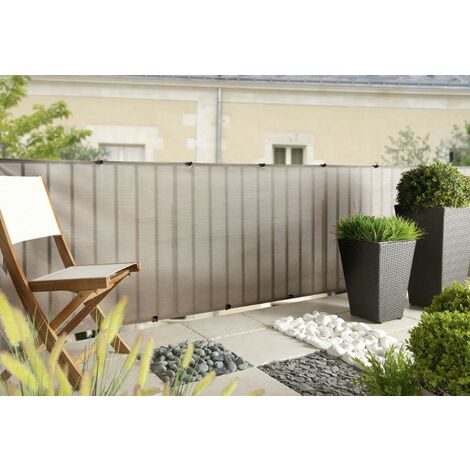 Nortene Brise-Vue décoratif 85% occultant EVERLY 1 x 5 m