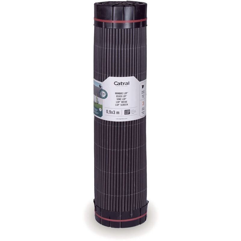 Canisse d'osier semi-synthétique - Anthracite - 1x3m - Nortene