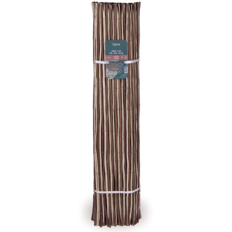 Nortene – Clôture osier bicolore 1,5m – Tiges fendues en osier naturel – Longueur 3m – Finition unique pour brise vue