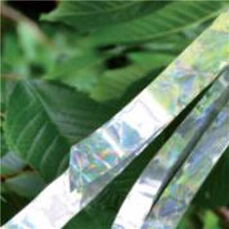 Nortene – Épouvantail à moineaux – Protection des cultures – Bande métallique 30 m x 2 cm – Répulsif efficace contre les oiseaux nuisibles