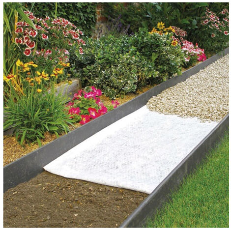 Nortene – Feutre géotextile en polypropylène thermolié blanc 10x1m – Drainage efficace pour projets extérieurs – Fibres imputrescibles