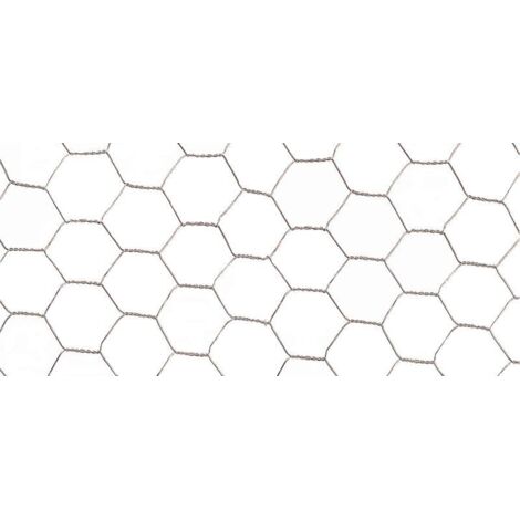 Nortene – Grillage poule galvanisé triple torsion 25m x 1,5m – Maille 25 x 0,8 mm – Structure hexagonale pour enclos sécurisé