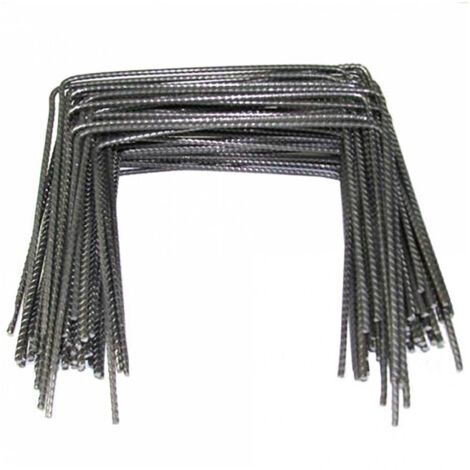 Nortene – Lot de 100 agrafes métalliques Fixsol XL 20 x 25 x 20 cm – Pour fixation paillage – Acier 4 mm – Résistance optimale au vent