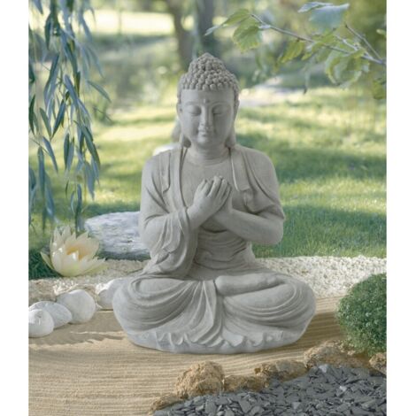 NORTENE Statue décorative BUDDHA en fibre de verre et argile - 60 cm