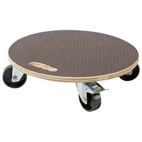 Nortene – Support à roulettes pour jardinière 50 cm – Bois très résistant – Charge maximale 200 kg – 4 roulettes dont 2 avec freins