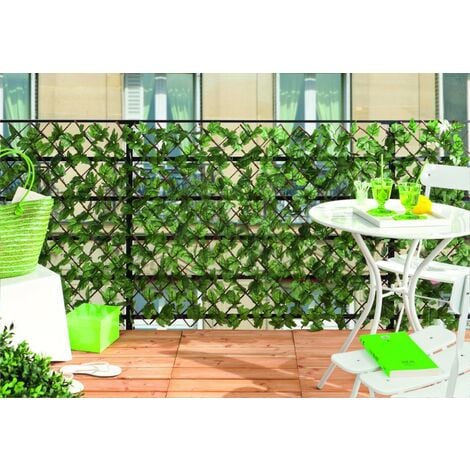 Nortene Treillis de balcon osier + feuilles synthétiques 1 x 2m GREENLY