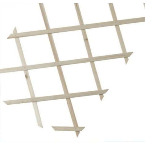 Nortene – Treillis extensible en bois FSC 100 cm x 300 cm – Cunnighamia Lanceolata – Traitement autoclave – Pour palissage plantes