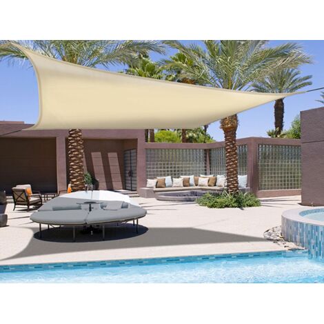 NORTENE Voile d'ombrage élastique "Sunnet Kit Elastic" Beige - Carré 3,40m x 3,40m