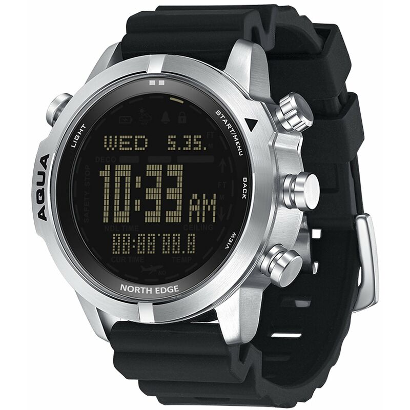 

Reloj analógico digital deportivo para hombre, reloj de pulsera comercial, prenda impermeable de 100 m,Negro - North Edge