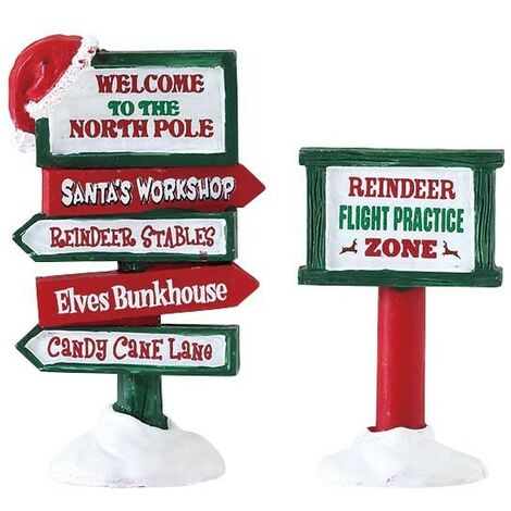 North Pole Signs Set of 2 Réf. 74325