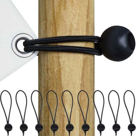 Northix Gardlov Gummizugset schwarz 10 Teile