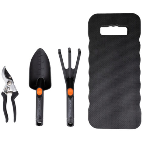 Northix Gartenwerkzeugset schwarz orange 4 Teile