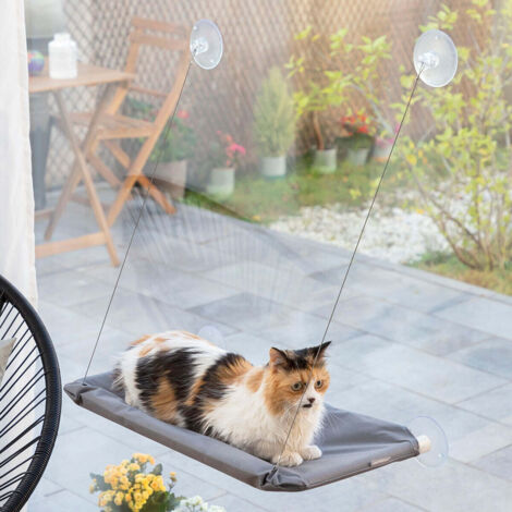 Northix Hamac Suspendu Gris pour Chats 56x38 cm